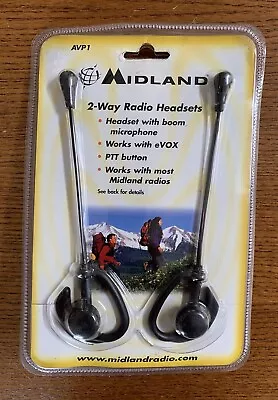 Midland AVP1 Over The Ear 2-Way Radio Headset With Boom Microphone  & PTT Button • $12.50