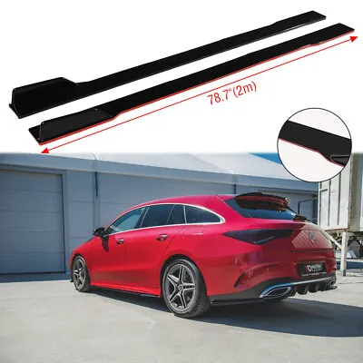 78.7  /2M Red Line Side Skirt For Mercedes-Benz W203 C-CLASS C320 C230 C240 C280 • $76.60