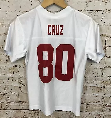 Cruz New York Giants Football Jersey Boys YOUTH MEDIUM 10/12 On Field White W3 • $10.13