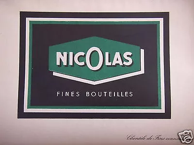 £3.10 • Buy 1953 Nicolas Wines Press Advertisement Customers Of Fine Connoisseurs