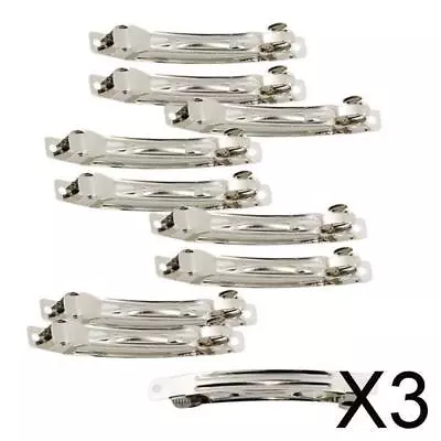 £8.58 • Buy 3x 10 Pieces Silver Metal French Barrette Hair Clips For Craft Bows DIY 4cm 8cm