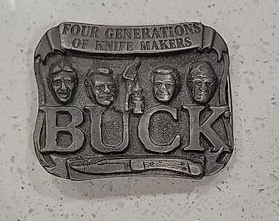 Buck Knife Knives Vintage Belt Buckle Four Generations Of Knife Makers • $14.99