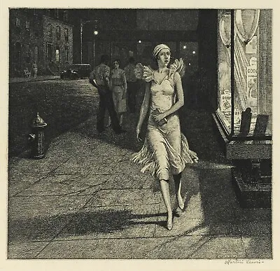 Night In New York : Martin Lewis : 1926 :  Archival Quality Art Print • $57.95