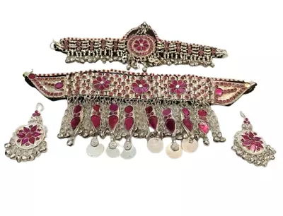 Afghan Kuchi  Handmade Tribal Bridal Wedding  Jewelry Necklace Multicolor Sets • $36