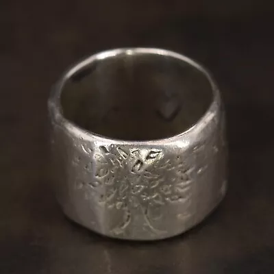 VTG Sterling Silver - JES MaHarry Tree Of Life & Horse Band Ring Size 4.5 - 10g • $35