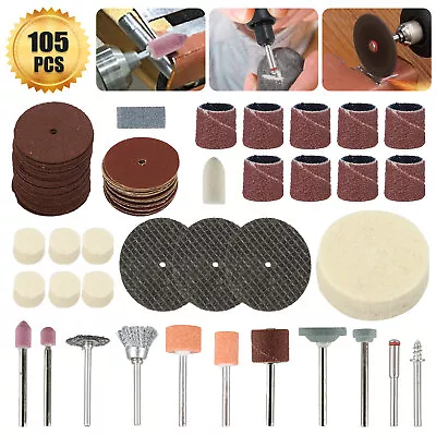 105x Mini Drill Grinding Accessory Kit Polishing Carving Rotary Tool For Dremel • $11.98