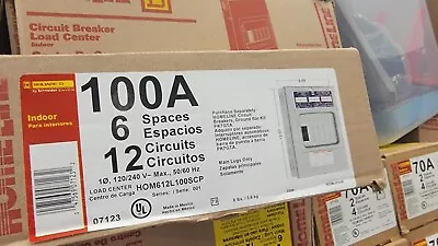 $34.99 • Buy Square D Main Lug Load Center Surface Mount Indoor 100 Amp 6 Space 12 Circuit