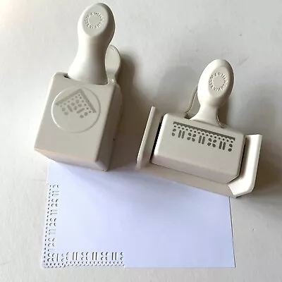 £19.94 • Buy 2x Martha Stewart Hole Punches 1 Corner & 1 Straight Punch Craft Paper Lace F277