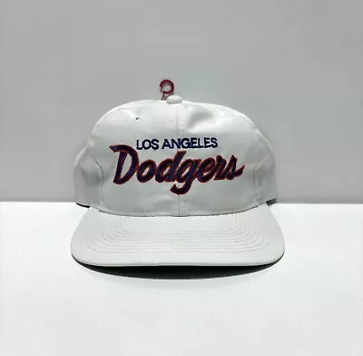 VTG Sports Specialties Los Angeles Dodgers Twill Script Snapback Hat MLB 90s • $125