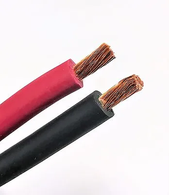 25' Ft 8 Awg Gauge Welding & Battery Cable 12.5' Red & 12.5' Black Usa  Copper • $29.94