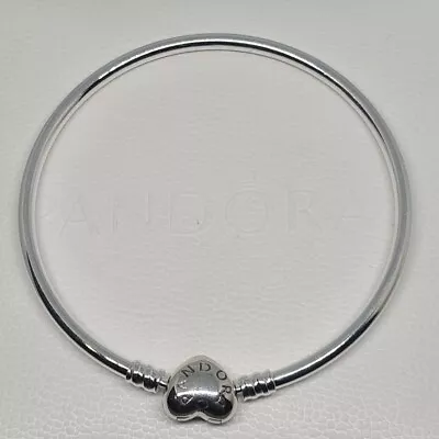 BNEW Authentic Pandora Moments Heart Clip Bangle Bracelet Ale S925 19cm  • $45.99