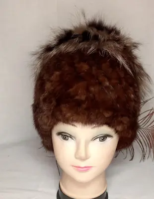 Womens Winter Mink Hat With Fox Fur.original Winter Hat.arctic Fox Hat.original • $234.43