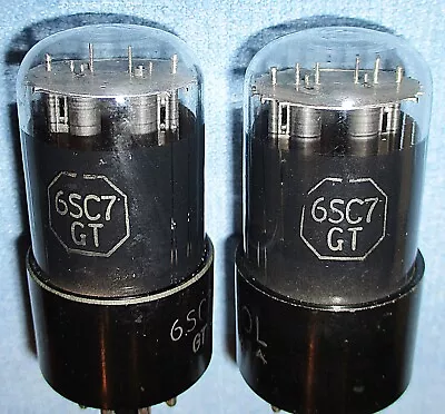 2 NOS Tung-Sol 6SC7G Vacuum Tubes - 1943 Vintage For Fender Guitar Amplifiers • $189.95