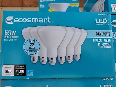 Ecosmart 65 Watt Daylight LED Flood Light Bulbs 6 Pack • $16.99