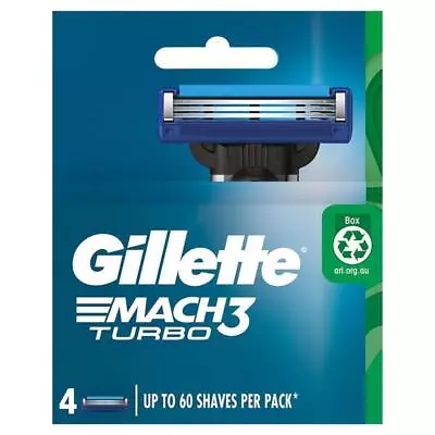 Gillette Mach 3 Turbo 3D Cartridges 4 Pack • $19.99