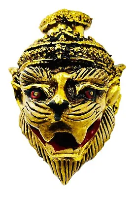 Tiger Deity Tiger Lersi Thai Khon Mask Thai Sculptures  Statue Ramayana  BUD-069 • $50