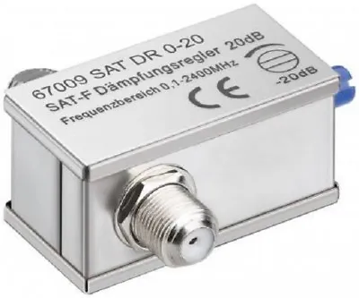 £5.50 • Buy Cable TV Variable 0-20dB Signal Attenuator With F Plug Type Connector Fittings 