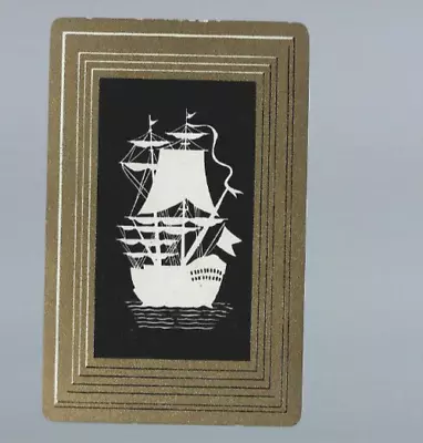 Vintage Swap Playing  Card    Tall Ship Silhouette • $1