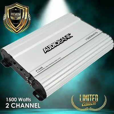 Audiobank 2 Channels 1500 WATTS Bridgedable Amp Car Audio Stereo Bass Amplifiers • $54.99