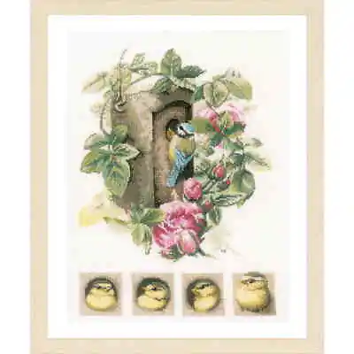 Lanarte Counted Cross Stitch Kit  Birdhouse With Roses Marjolein Bastin  29x35c • $61.30