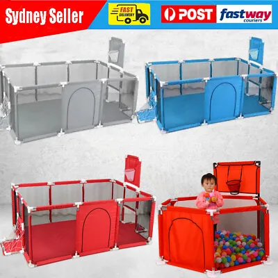 Baby Playpen Child Play Mat Interactive Safety Gate Slide Fence Game 6/12 Panels • $36.99