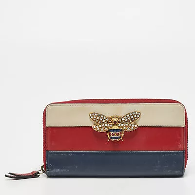 Gucci Tricolor Leather Queen Margaret Zip Around Wallet • $191.10