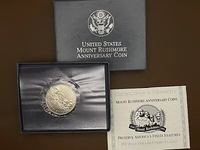 1991 US Mount Rushmore Anniversary Coin Program Clad UNC W/OGP & COA • $20