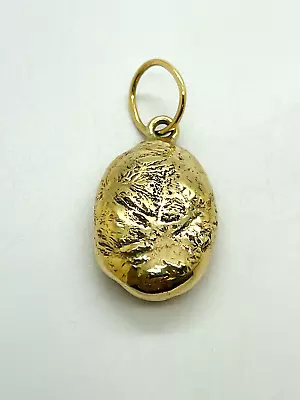 9ct Yellow Solid Gold Nugget Ingot Pendant • £760