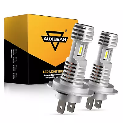 AUXBEAM 2x H7 LED Headlight Bulbs Low Beam Conversion Kit Cool White 6500K Lamps • $32.79