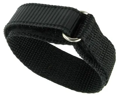 24mm Standard Length Premium Nylon Sports Watch Band Dive Surf Tuff Black NEW • $22.99