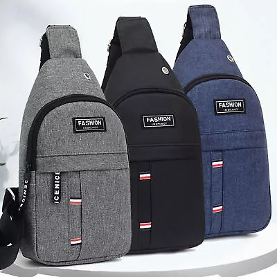 $12.59 • Buy Man Shoulder Backpack Chest Bag Waterproof Sling Cross Body Satchel Bag Outdoor