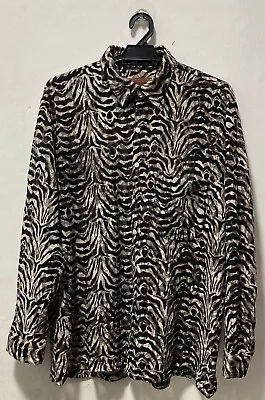 Missoni Zebra Pattern See Thru Mesh Fabrics Made In Italy Vintage Shirt • $140