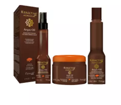 Kit Keractive Moroco Argan Oil Shampoo Argan Oil SerumArgan Oil Mask Free Ship • $59.98