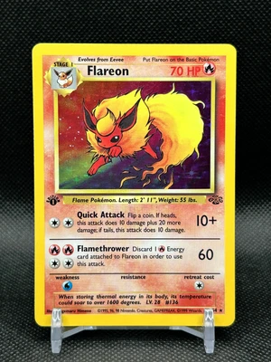 $115 • Buy Pokemon Card - 1st Edition - Flareon - Jungle 3/64 Holo Rare