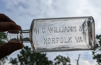 Whiskey Flask Norfolk VA H. G. Williams • $20.99