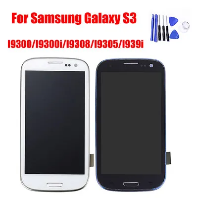 Original For Samsung Galaxy S3 GT-i9300 Display LCD Touch Screen Digitizer Frame • $23.23