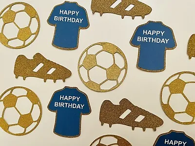 12x Happy Birthday Football Team Club Shirt Cupcake Toppers Chelsea Colours • £4.49
