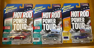 Johnny Lightning Hot Rod Power Lot Of 3 New ‘55 Chevy ‘70 Mercury’65 Corvette • $34.99