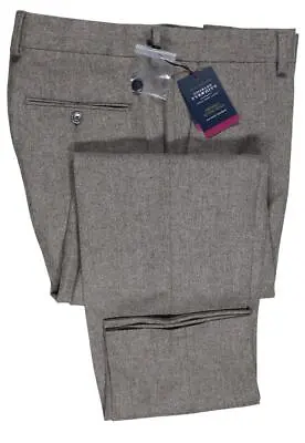 Charles Thyrwhitt - Gray-Brown Wool Flannel Pants Size 36 • $37.59