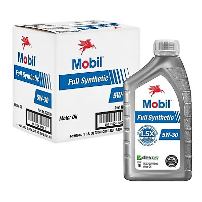 Mobil Full Synthetic 5W30 Motor Oil 6 Quarts One Case • $40