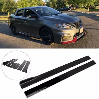 For Nissan Sentra Nismo 78.7'' Side Skirt Splitter Extension Lip Glossy Black • $94.29