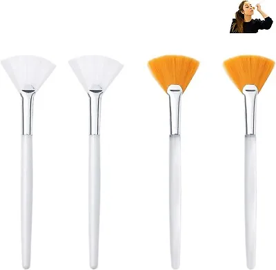 4pcs Face Mask Brush Face Mask Applicator Face Mask Brushes Fan Brushes Soft Fac • £4.80