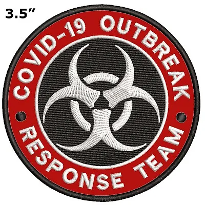 Biohazard Symbol Embroidered Patch Hook And Loop Toxic Warning Danger Applique • $4.90