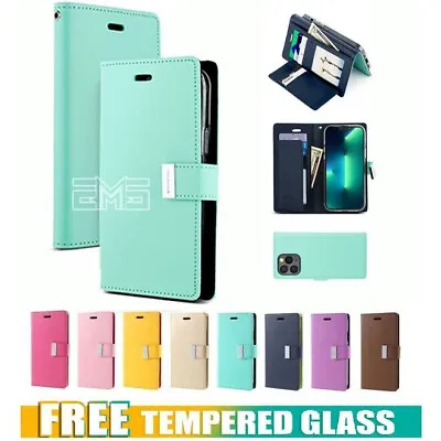For IPhone 15 14 13 12 11 Pro Max 7 8 Plus SE XS Wallet Case Leather Flip Cover • $9.99