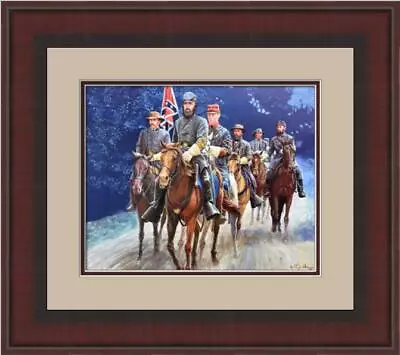 Mort Kunstler Civil War Print Stonewall Jackson And Staff Custom Framed • $85