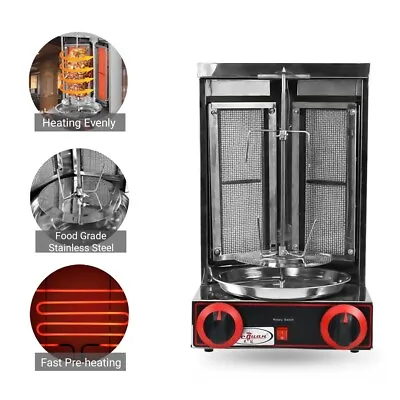 Commercial Doner Kebab Machine Gyro Grill 2 Burner BBQ Grill Electric And Gas HQ • $165.74