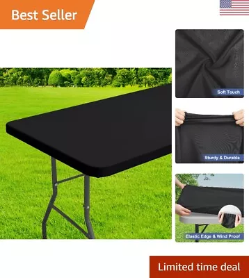 Rectangle Tablecloth Cover - Waterproof Polyester - Fits 6 Foot Folding Tables • $19.99