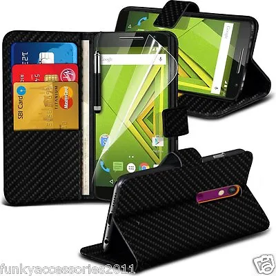 Leather Flip Wallet Magnetic Book Stand Phone Case Cover✔Samsung Apple Huawei • £7.95