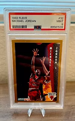 1992 Fleer Michael Jordan #32 Psa 9 (mint)   Hof  Chicago Bulls Freshly Graded! • $23