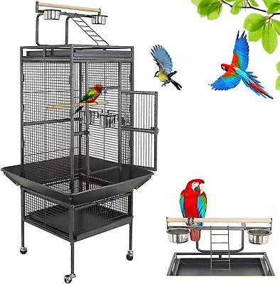 61 Inches Large Bird Cage Play Top Parrot Cockatiel Parakeet Chinchilla Macaw Co • $187.90